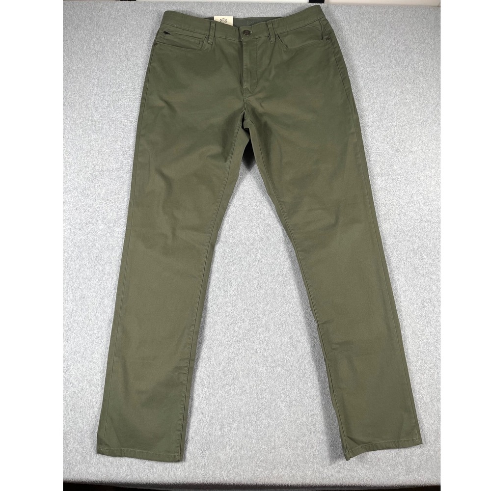 English Laundry Mens 34x34 Olive Green Straight Leg Five Pocket Stretch Pants